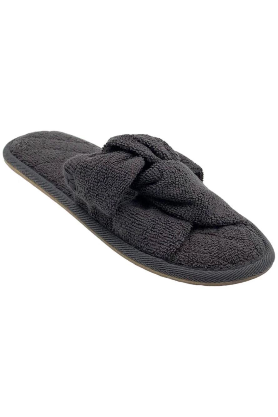 Barefoot Dreams TowelTerry Sandal Slipper Carbon -